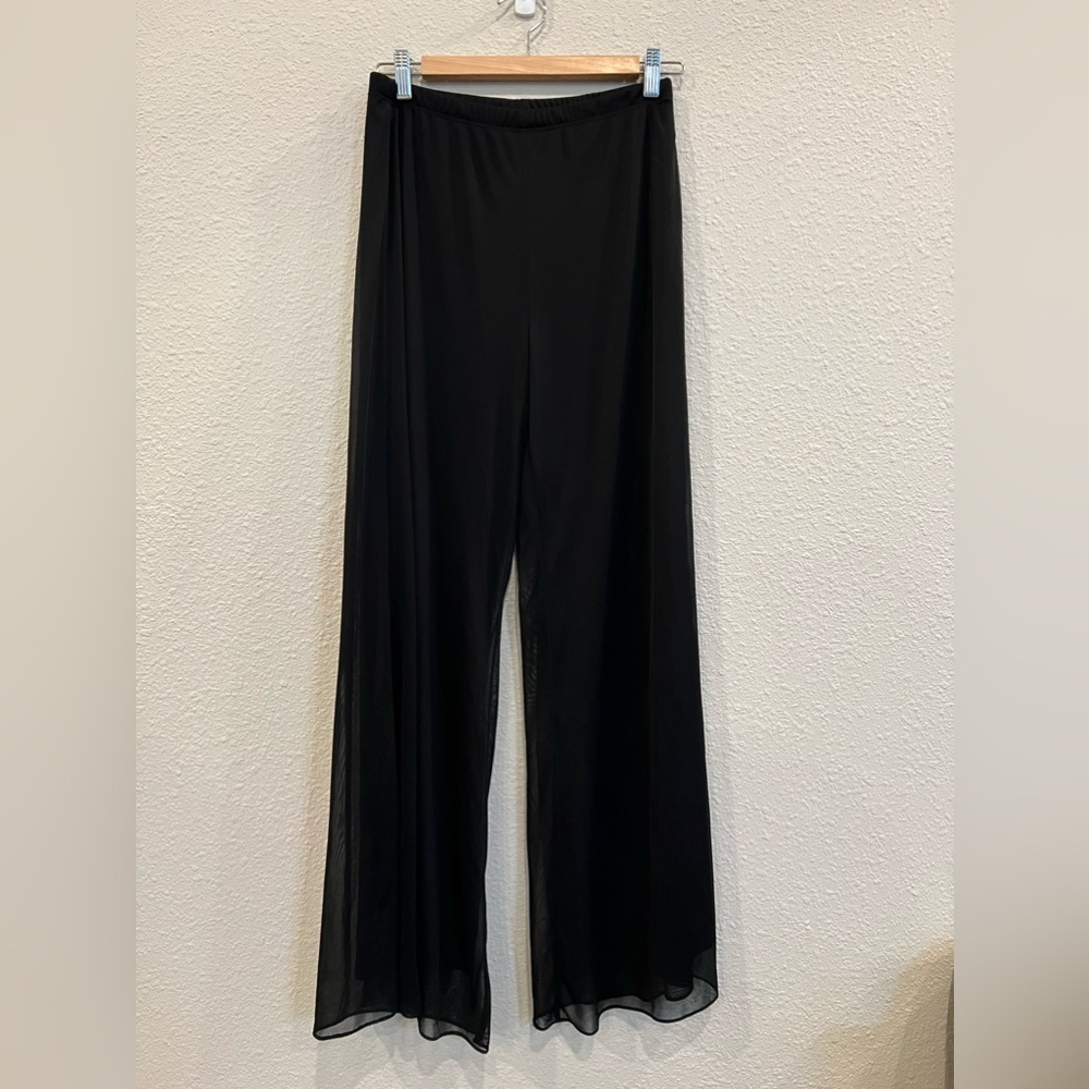 Venus Black Sheer Lined Pants Size Medium